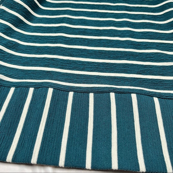NWT Talbots Teal White Striped Long Sleeve Top Size S Petite - Picture 4 of 13
